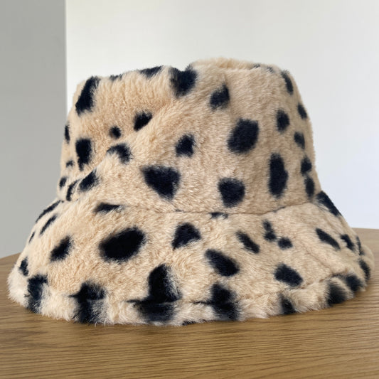 Cheetah Faux Fur Bucket Hat